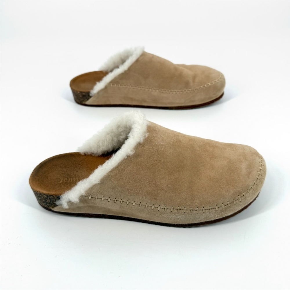 Jenni Kayne Shearling-Lined Moc Clogs Womens Size EU 39 US 9 Natural Suede - Picture 5 of 10